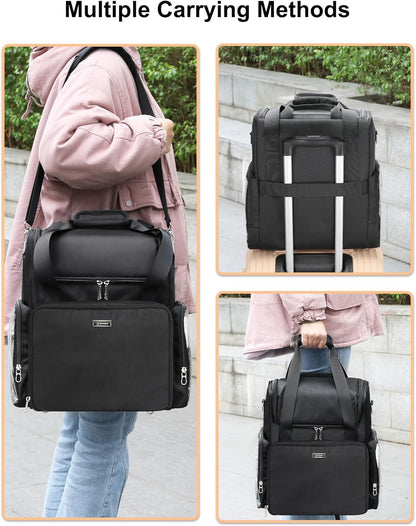 Relavel Hairstylist Travel Bag With Adjustable Dividers And Shoulder Strap