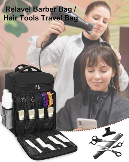 Relavel Hairstylist Travel Backpack for Clippers and Supplies