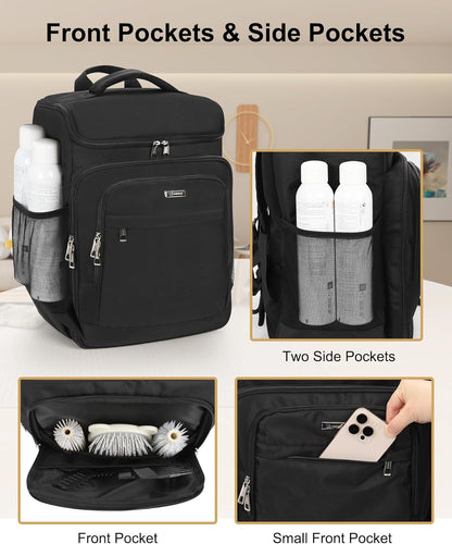 Relavel Hairstylist Travel Backpack for Clippers and Supplies