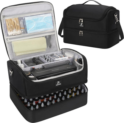 Relavel Large Double Layer Tattoo Travel Organizer Shoulder Bag