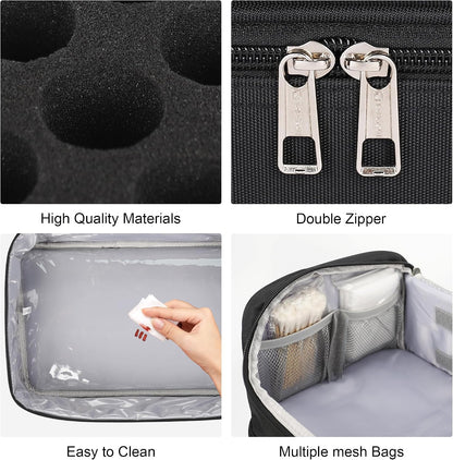 Relavel Large Double Layer Tattoo Travel Organizer Shoulder Bag