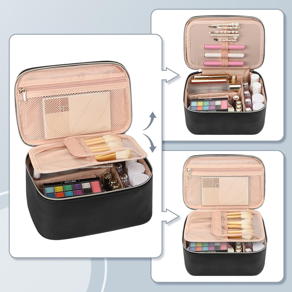 Relavel cheapest Makeup Train Case Travel Makeup Bag