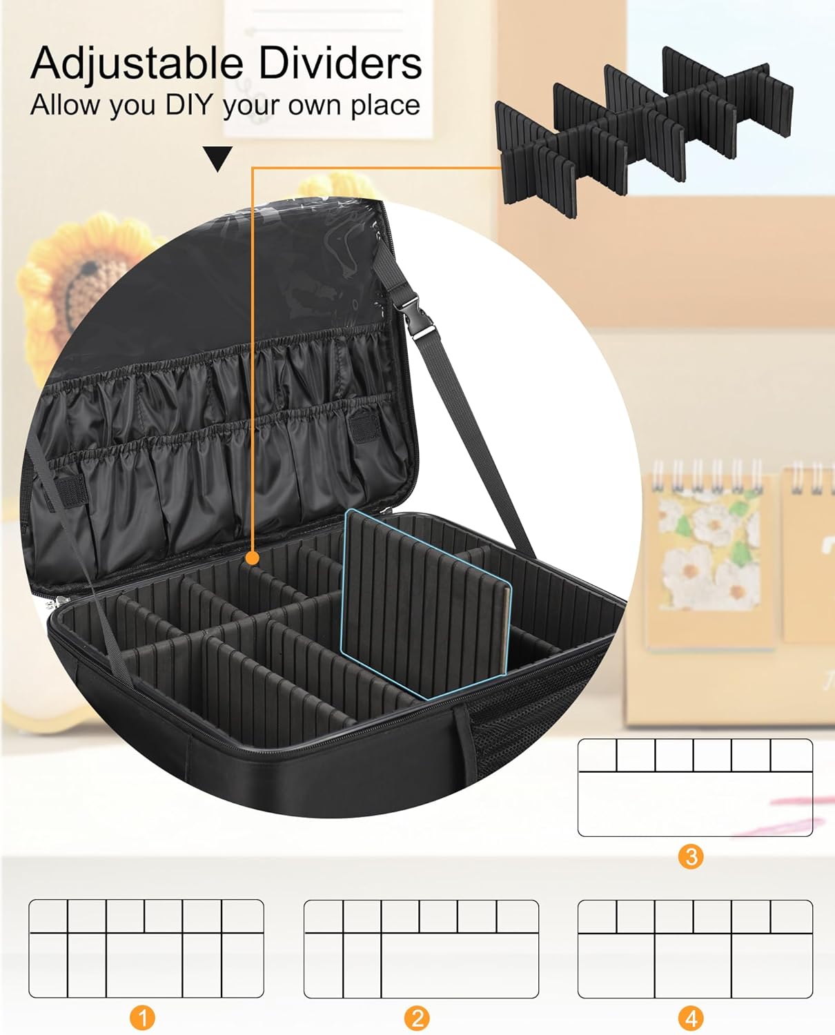 Professional Makeup Bag For Makeup Artists Black with Black brush Bag