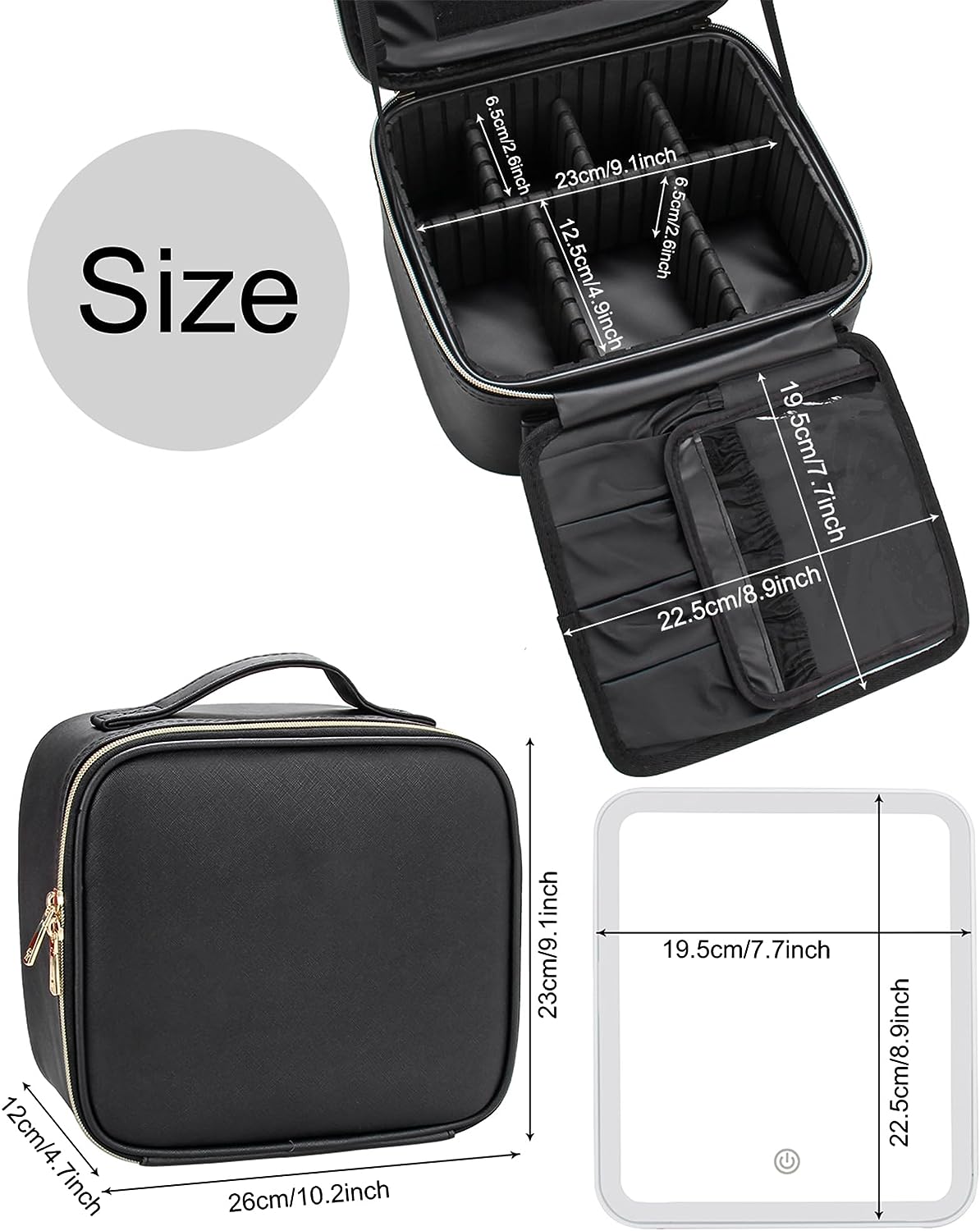 focallure makeup travel bag The Small Onyx Traveller easy to access OCHEAL Travel Makeup Bag, Cosmetic