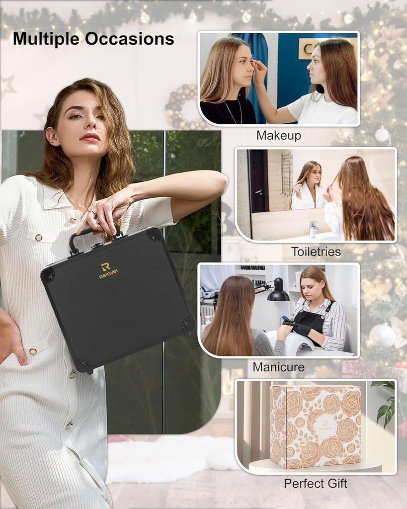 Large Makeup Case with Pockets and 3 Bags - Thumbnail 4