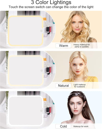 Relavel Makeup Mirror with Lights Lighted Vanity Mirror
