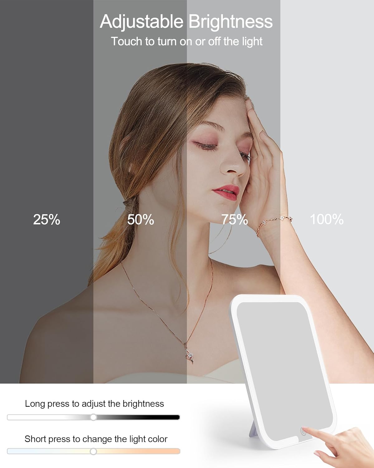 Relavel Makeup Mirror with Lights Lighted Vanity Mirror