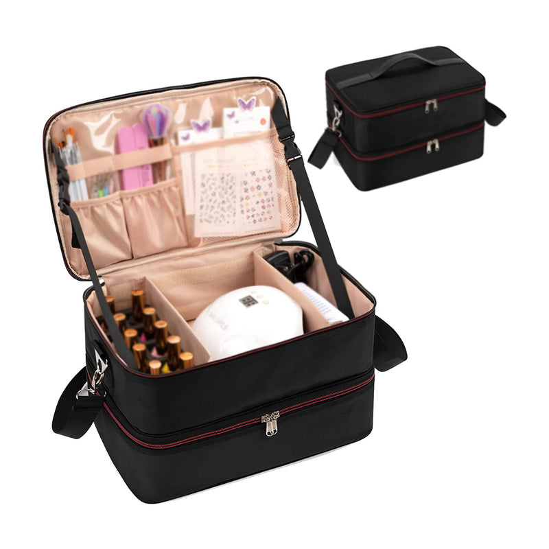 Buy HOUSE OF QUIRK Pink Adjustable Compartment Makeup Organiser Bag With  Mirror - Organisers for Unisex 26098480 | Myntra