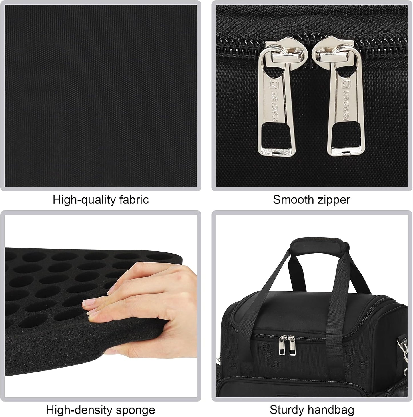 Relavel Portable Travel Pro Tattoo Case with 3 Removable Pouches