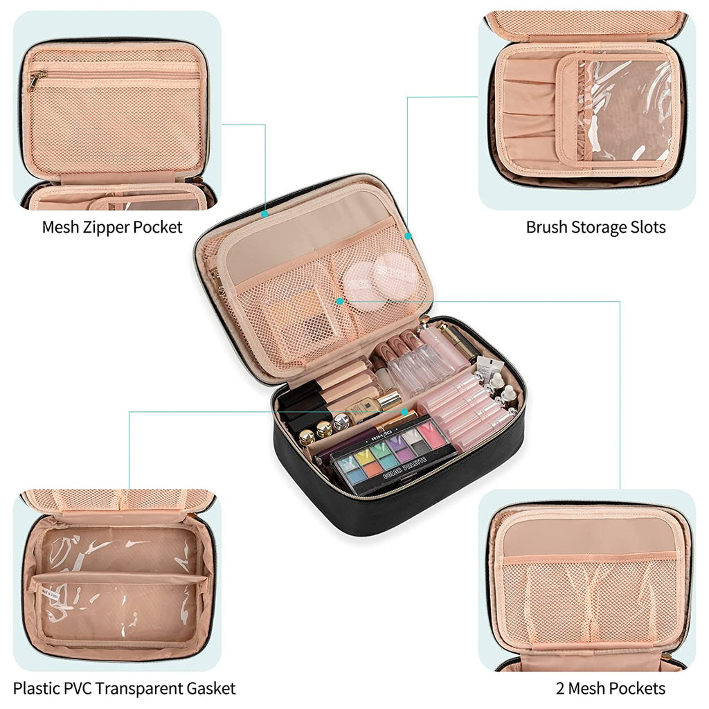 Potable Large Black Travel Makeup Bag – Relavel