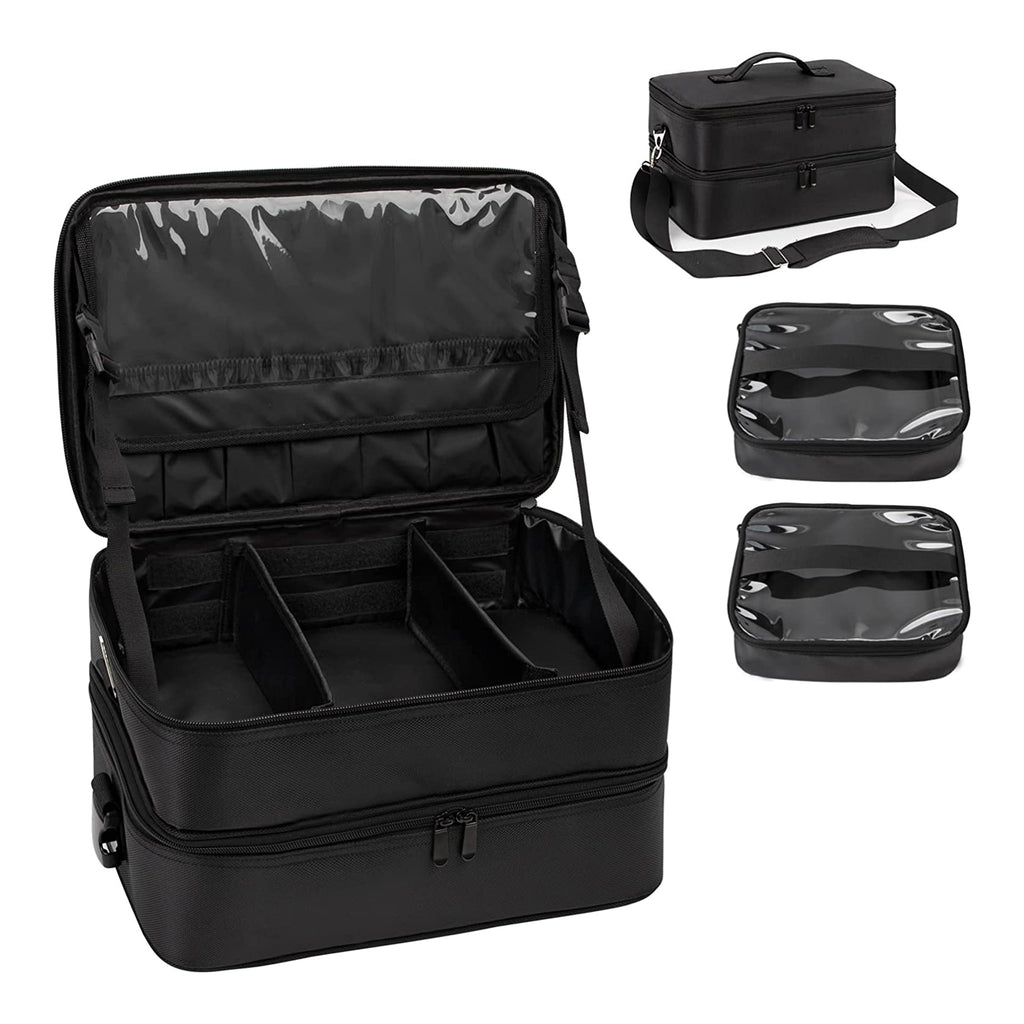 Professional Double Layer Extra Large Travel Makeup Case – Relavel