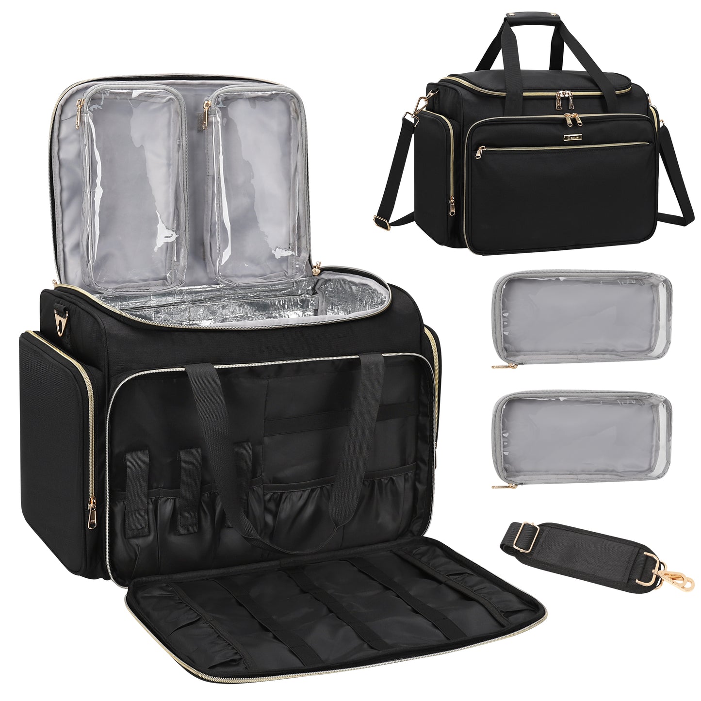 Available for sale in the United States only.Professional Extra Large Hairstylist Traveling Bag with Two Detachable Small Bags