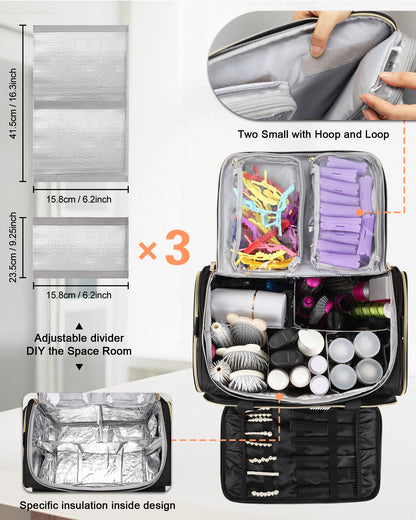 Available for sale in the United States only.Professional Extra Large Hairstylist Traveling Bag with Two Detachable Small Bags
