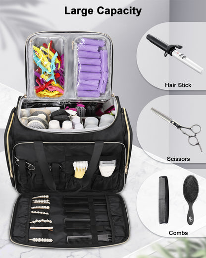 Available for sale in the United States only.Professional Extra Large Hairstylist Traveling Bag with Two Detachable Small Bags