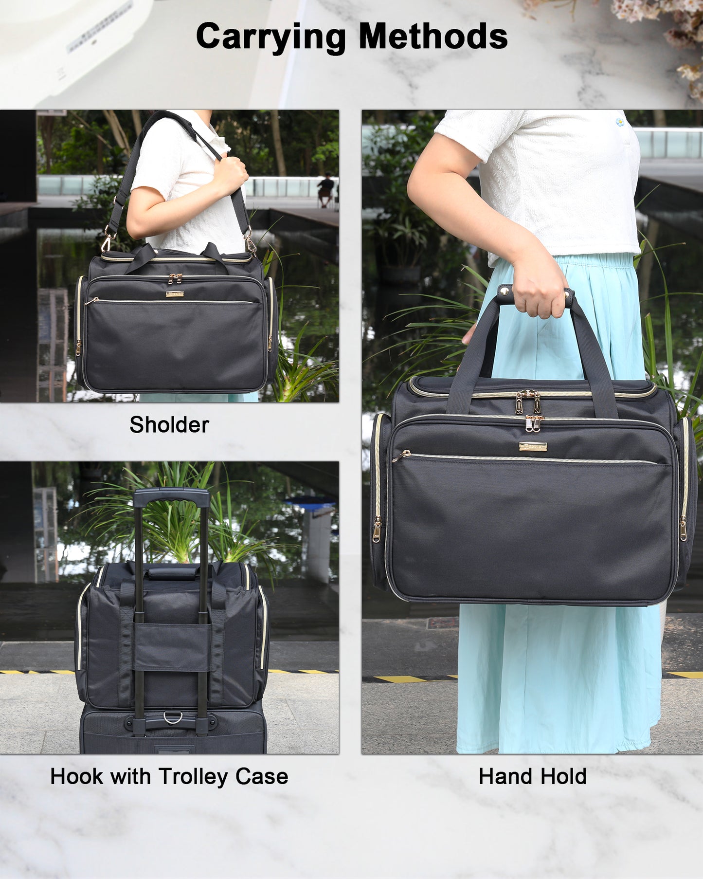 Available for sale in the United States only.Professional Extra Large Hairstylist Traveling Bag with Two Detachable Small Bags