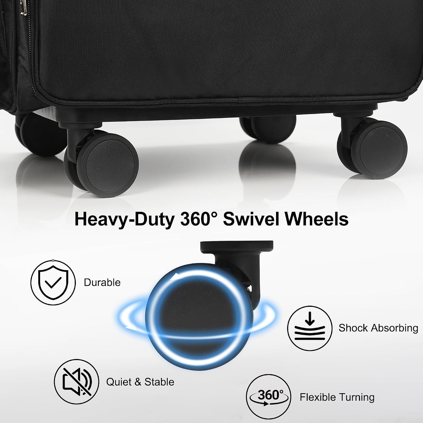 Relavel Rolling Horizontal  Hair Tools Travel Makeup Case With a Removable, Foldable Pull Rod and 4 Removable 360° Spinner Wheels