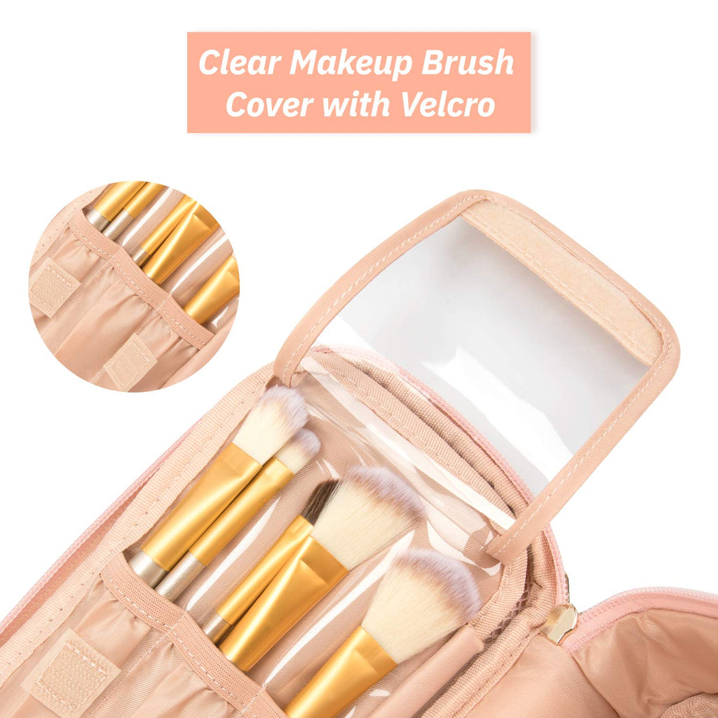 Rose Gold Small Makeup Train Case with plastic divider – Relavel