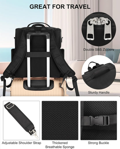 Relavel Tattoo Makeup Backpack with 4 Removable Pouches