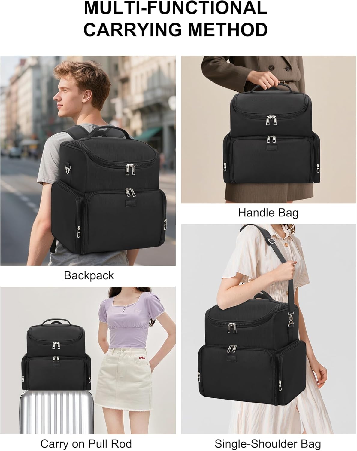 Relavel Tattoo Makeup Backpack with 4 Removable Pouches