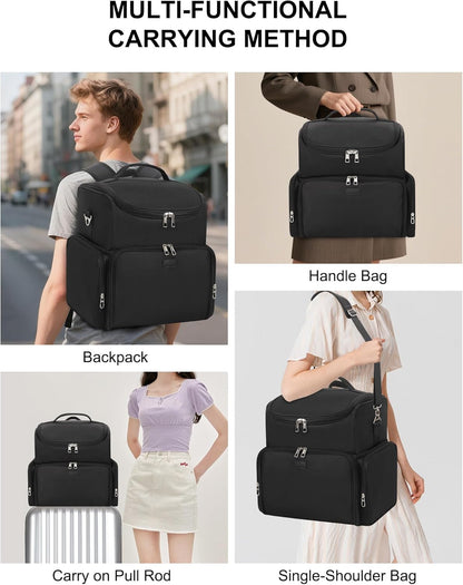 Relavel Tattoo Makeup Backpack with 4 Removable Pouches