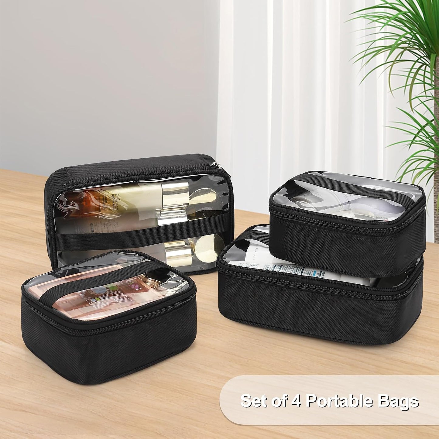 Rolling Extra Large 3-Layer Makeup Train Case With 4 360° Spinner Wheels, Adjustable Dividers