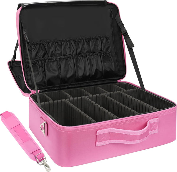 Rose Pink Extra Large Makeup Case