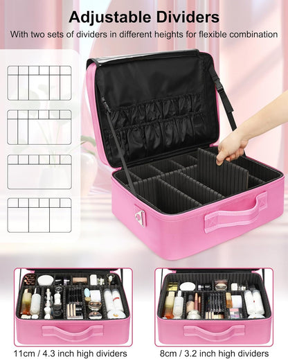 Available for sale in the United States only.Rose Pink Extra Large Makeup Case