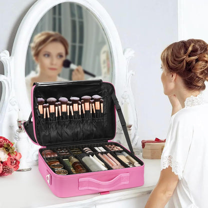 Rose Pink Large Makeup Case