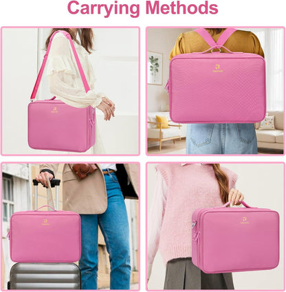 Rose Pink Large Makeup Case