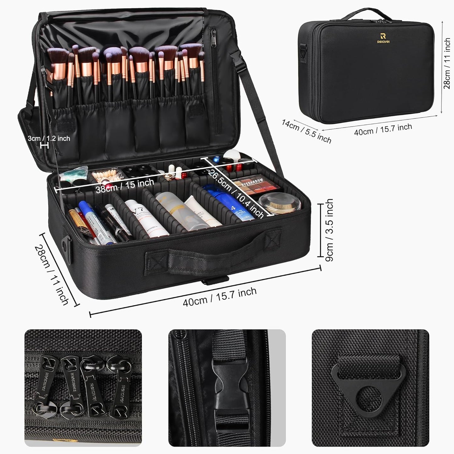 Black Large Makeup Case