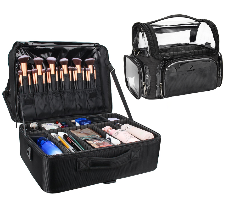 Black Extra Large Makeup Case Relavel
