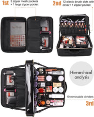 relavel Black Extra Large Makeup Case Package 1