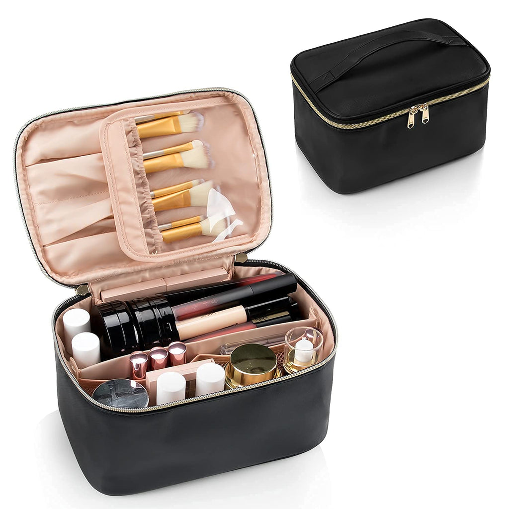 Cosmetics Organizer Travel Case Makeup Bags Double Layer Travel Cosmetic  Cases Make Up Organizer Toiletry Bags Double Layer Cosmetic Bag Makeup Bag  Travel Makeup Bag Hair Holders for Very Thick Hair 