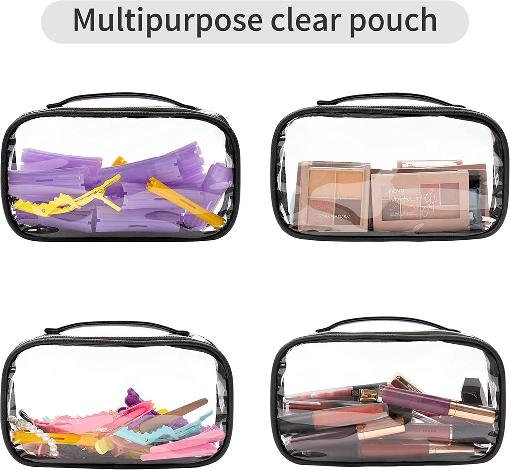 Large Makeup Train Case with 4 Clear Makeup Bags Set for Hairstylist –  Relavel