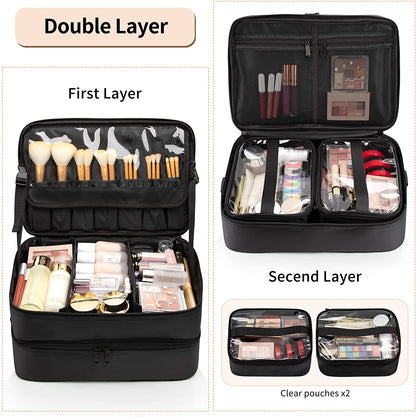 Available for sale in the United States only.Large Makeup Train Case with a Large Makeup Travel Bag for Hairstylist