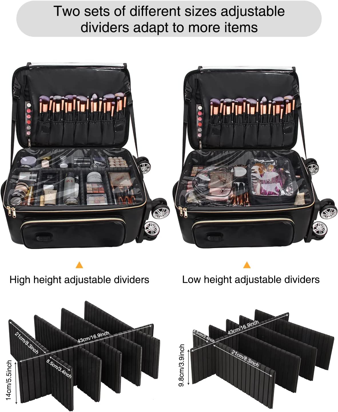 Relavel Leather Rolling Makeup Case