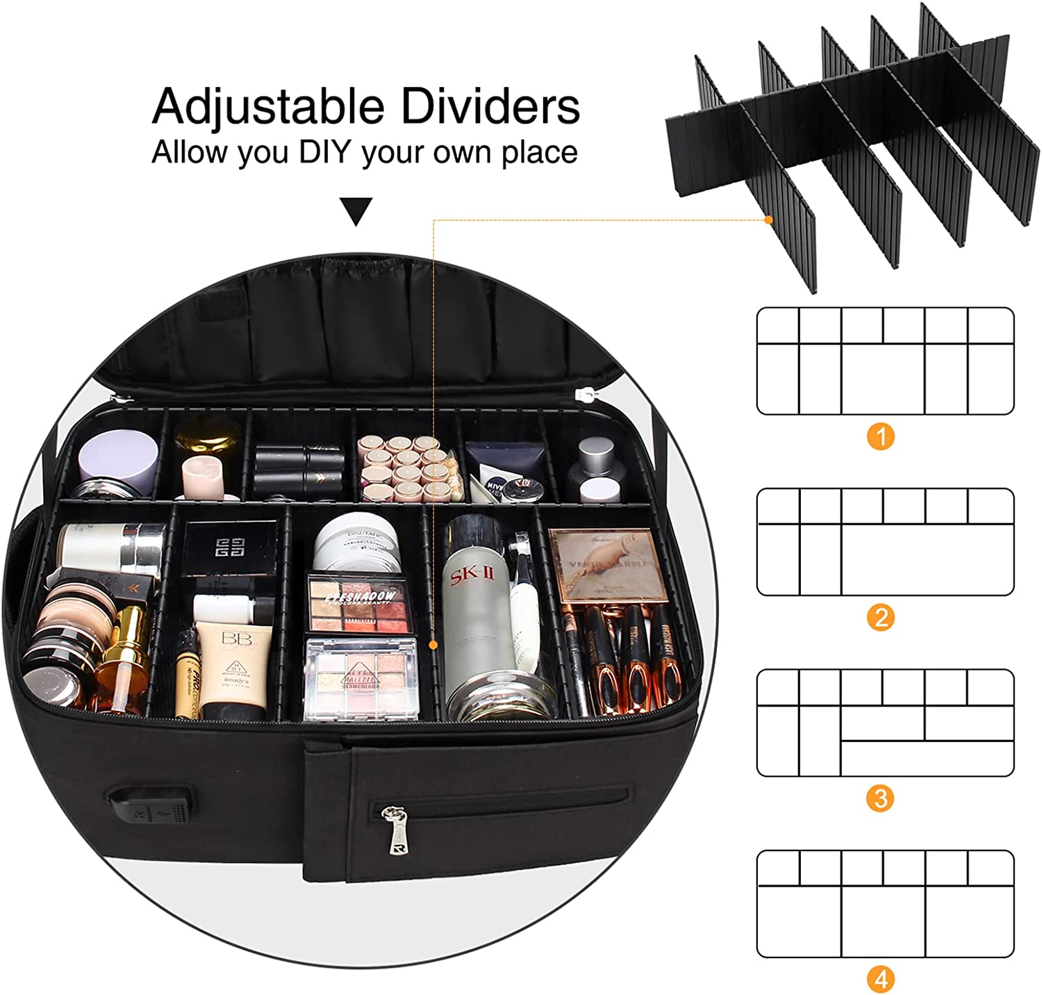 New Professional Extra Large Makeup Bag for Makeup Artists, with Adjus