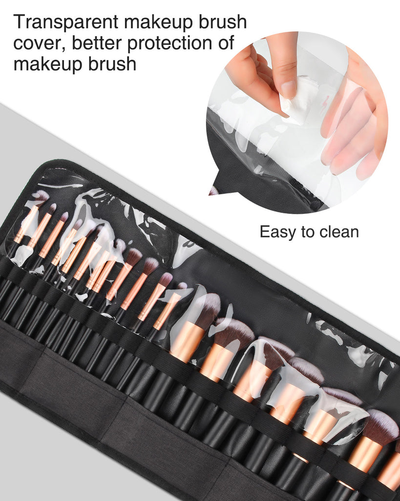 BYS Makeup Brush Roll Up Case, Holds 7 Brushes : Beauty & Personal Care 