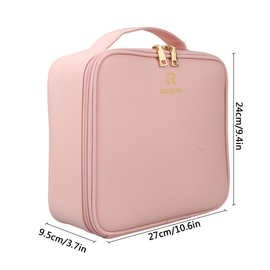 belle rose makeup travel bag Pink Small Makeup Case – Relavel