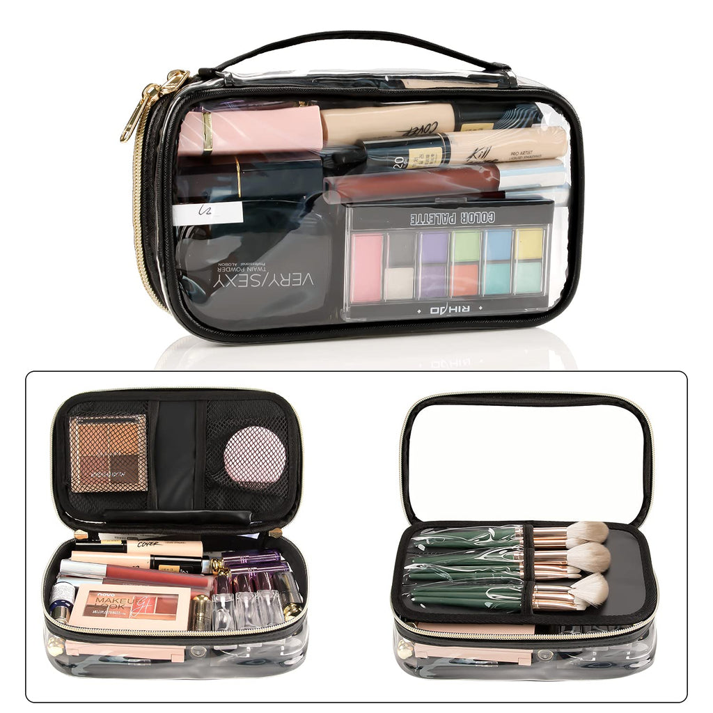 paczo Clear Transparent Makeup Pouch Set, Cosmetic Organizer Bag Pouches  Travel Toiletry Kit Pink - Price in India | Flipkart.com