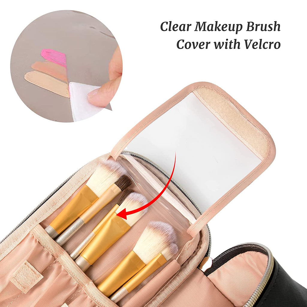 LLYYOO Make-up-Tasche Beige – Robustes Segeltuch, Reißverschluss, 23,5 X 17 Cm