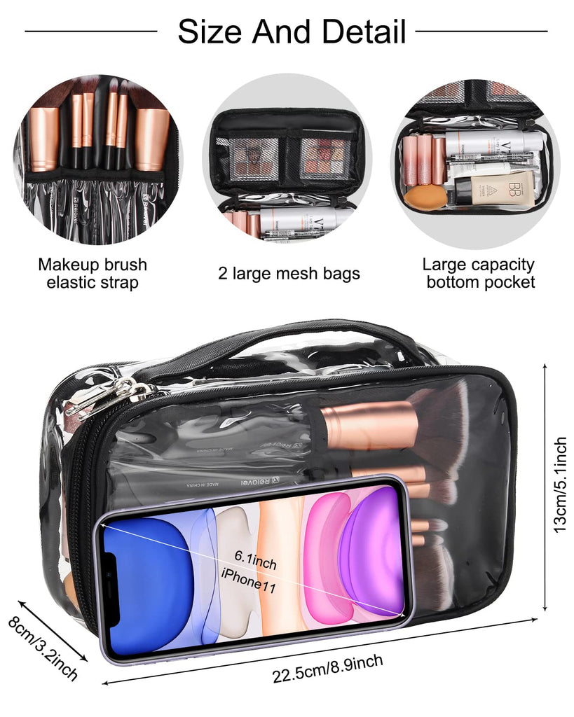 Makeup Bag Cosmetic Bag for Women Cosmetic Travel Makeup Bag Large Travel  Toiletry Bag for Girls Make Up Bag Brush Bags Reusable Toiletry Bag  Christmas Gift 