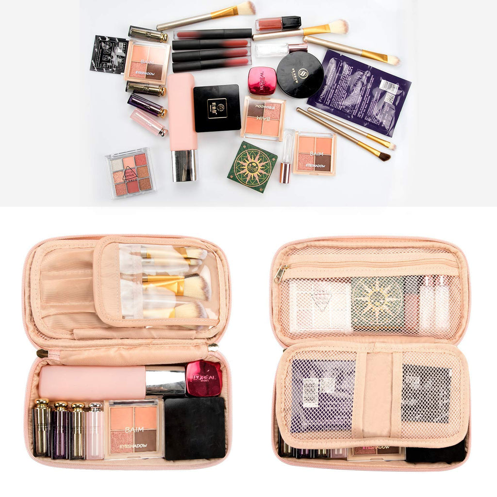 Veki Travel Makeup Bag Large Leather Cosmetic Bags for Women, Portable –  SHANULKA Home Decor