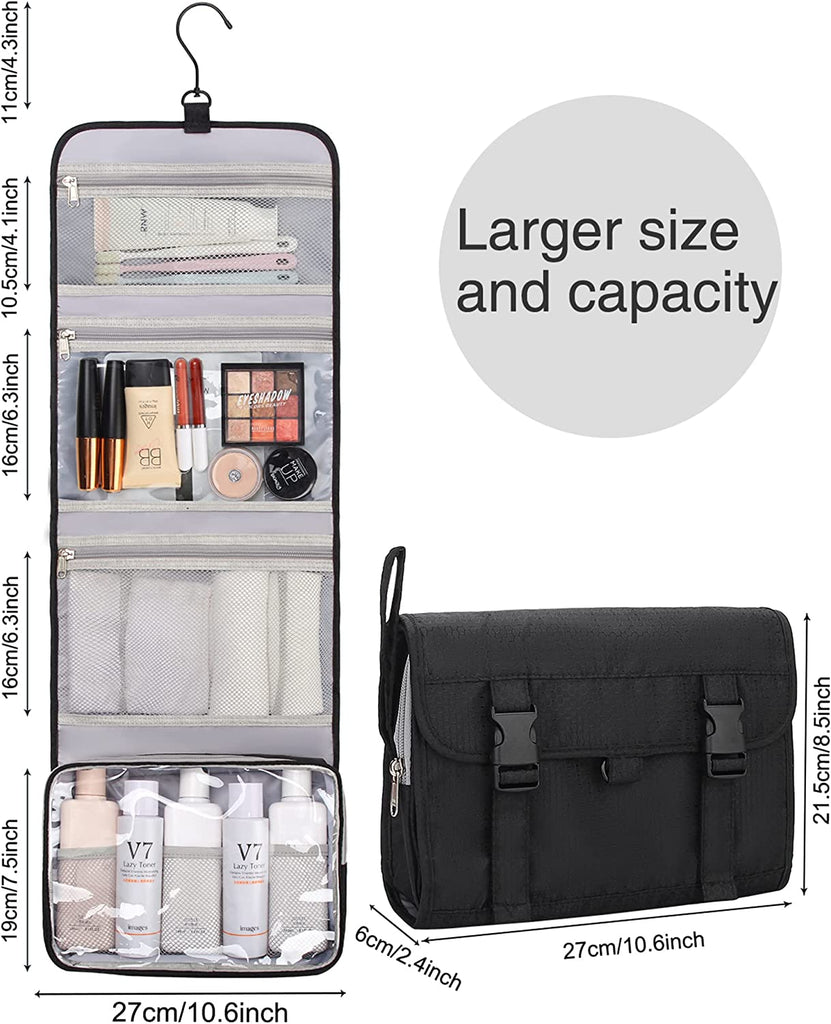 Relavel Neceser de viaje para mujer con bolsa de aseo desmontable aprobada  por la TSA, bolsa de aseo compacta para colgar con pequeño equipaje de mano