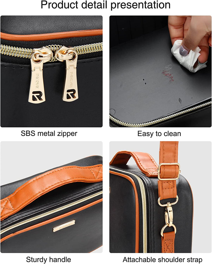 Small Black Rhombus Travel Makeup Bag – Relavel